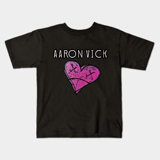 I 💜 AaronVick (White Font) Kids T-Shirt